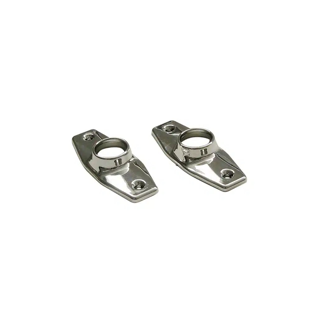 Taymor Elliptical Shaped Shower Rod Flanges - Polished Chrome