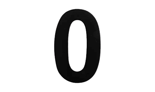Modern 8″ Backlit Led House Numbers, Prima 0 To 9