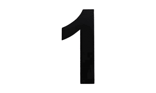 Modern 8″ Backlit Led House Numbers, Prima 0 To 9