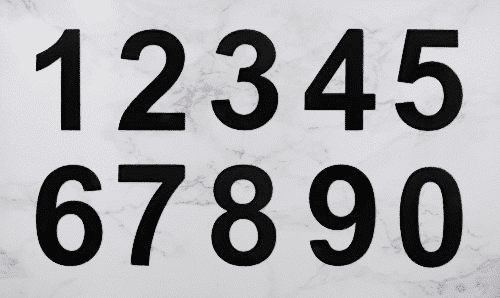 Modern 8″ Backlit Led House Numbers, Prima 0 To 9