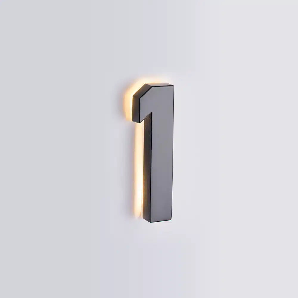 Numéros de maison modernes rétroéclairés à LED de 6 pouces, Taymor