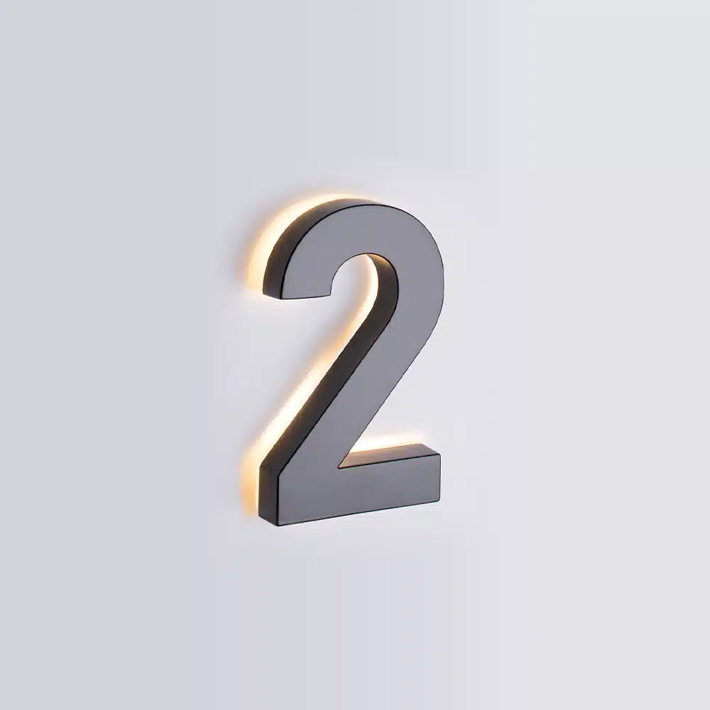Numéros de maison modernes rétroéclairés à LED de 6 pouces, Taymor