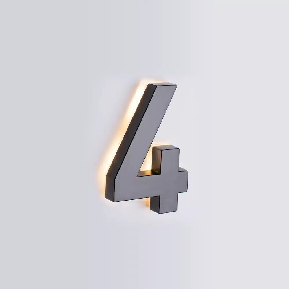 Numéros de maison modernes rétroéclairés à LED de 6 pouces, Taymor