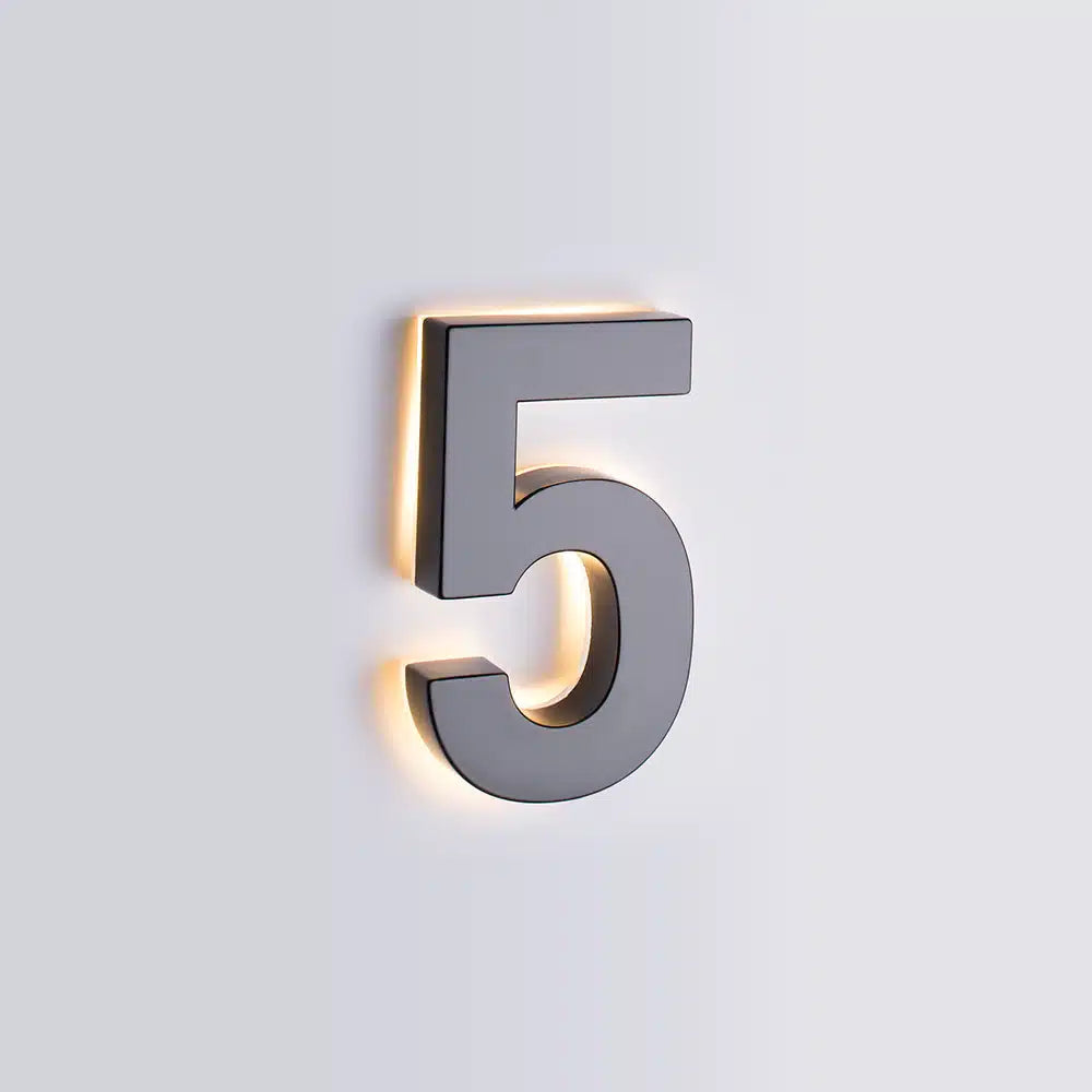 Numéros de maison modernes rétroéclairés à LED de 6 pouces, Taymor