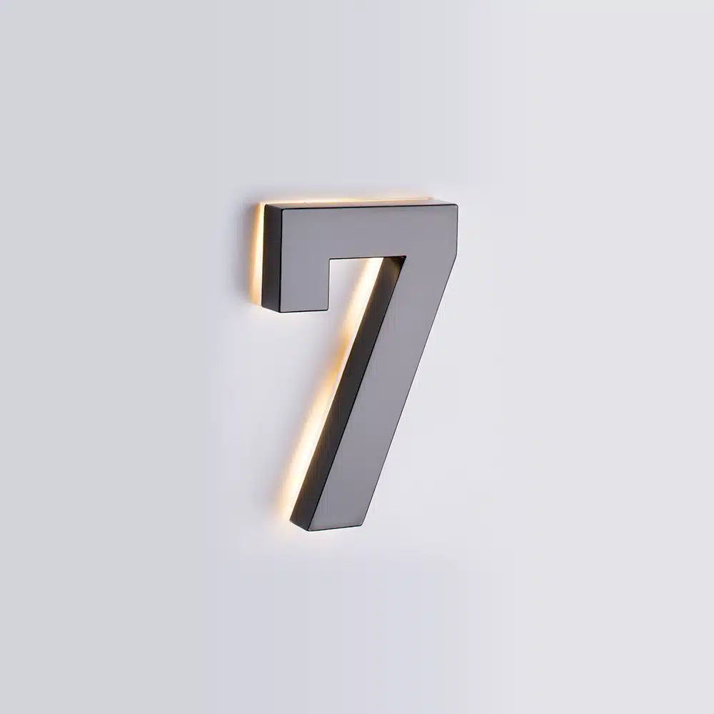 Numéros de maison modernes rétroéclairés à LED de 6 pouces, Taymor