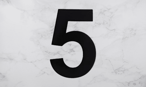 Modern 8″ Backlit Led House Numbers, Prima 0 To 9