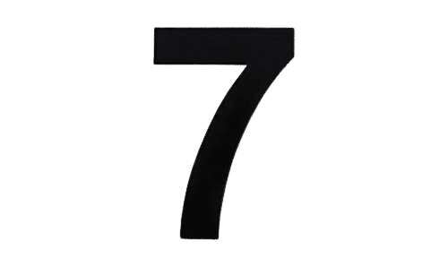 Modern 8″ Backlit Led House Numbers, Prima 0 To 9