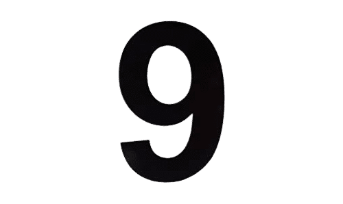 Modern 8″ Backlit Led House Numbers, Prima 0 To 9