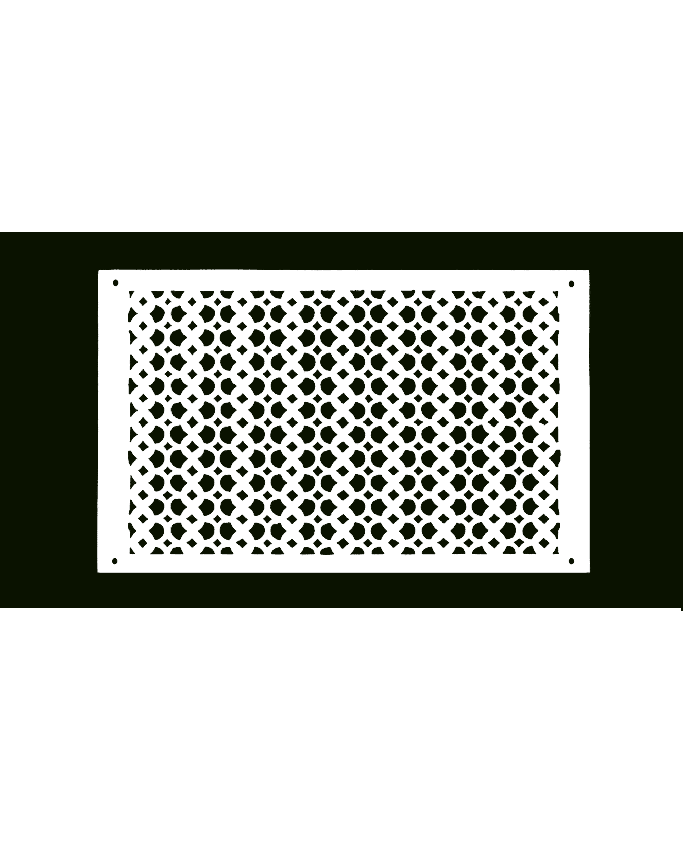 Air Return Grill 12″ X 24″ VR100 With Holes And Matching Screws Top Faceplate Size 13-1/2″ x 26″ HVAC Duct Cover Decorative Handcrafted High-Quality Metal – Cast Iron Powder Coated Re-Paintable For Walls, Ceilings, And Floors without Damper