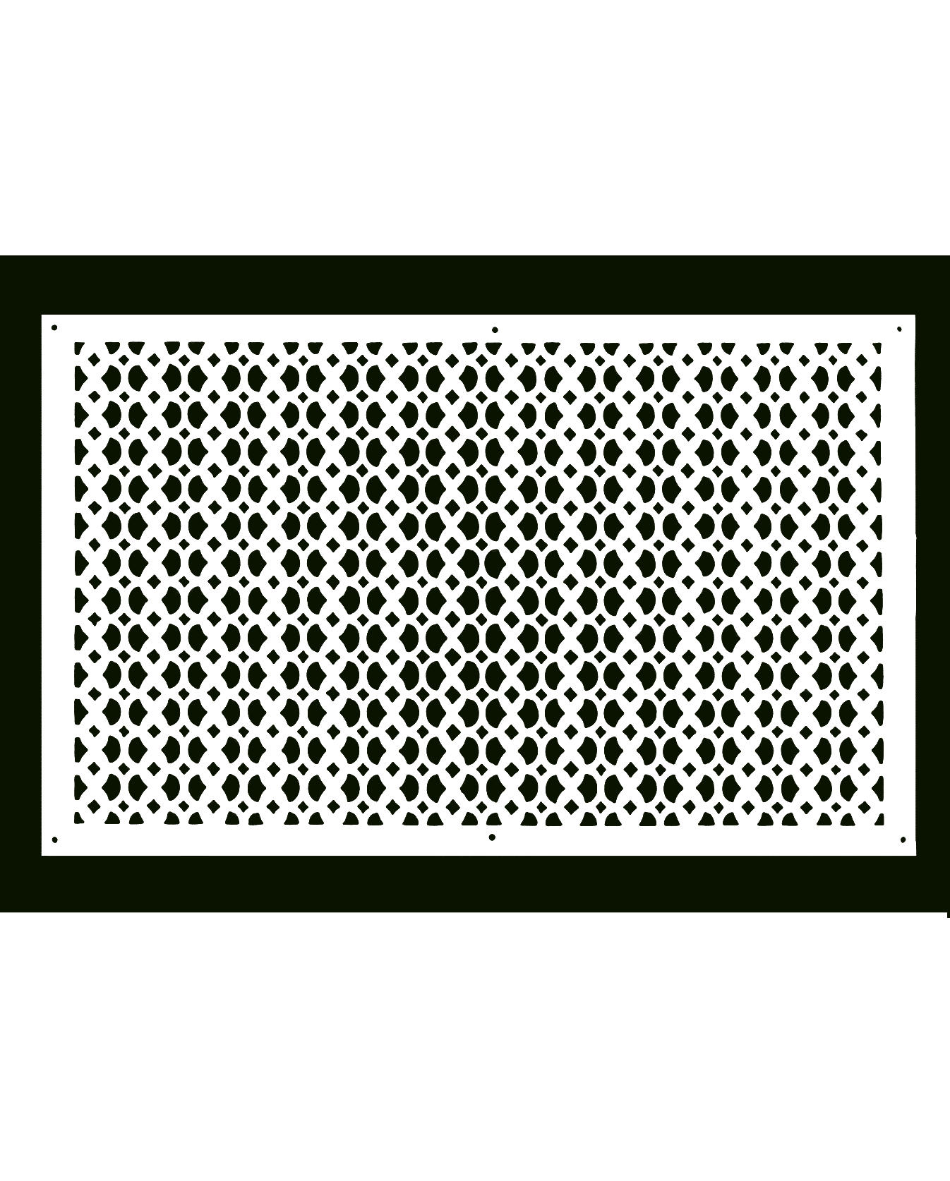 Air Return Grill 16″ X 30″ VR100 With Holes And Matching Screws Top Faceplate Size 17-1/2″ x 31-3/4″ HVAC Duct Cover Decorative Handcrafted High-Quality Metal – Cast Iron Powder Coated Re-Paintable For Walls, Ceilings, And Floors without Damper