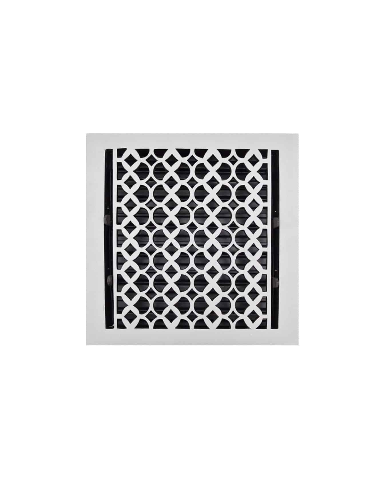 Cast Iron Floor Vent Cover / Register Size: 10″ x 10″ with Damper top faceplate outer size 12″ x 12″, thickness 5 mm, Premium Hand Made heavy-duty, durable, walkable – Powder coated Re-paintable for floors and walls-Tudor Mushroom Design (VR 100)