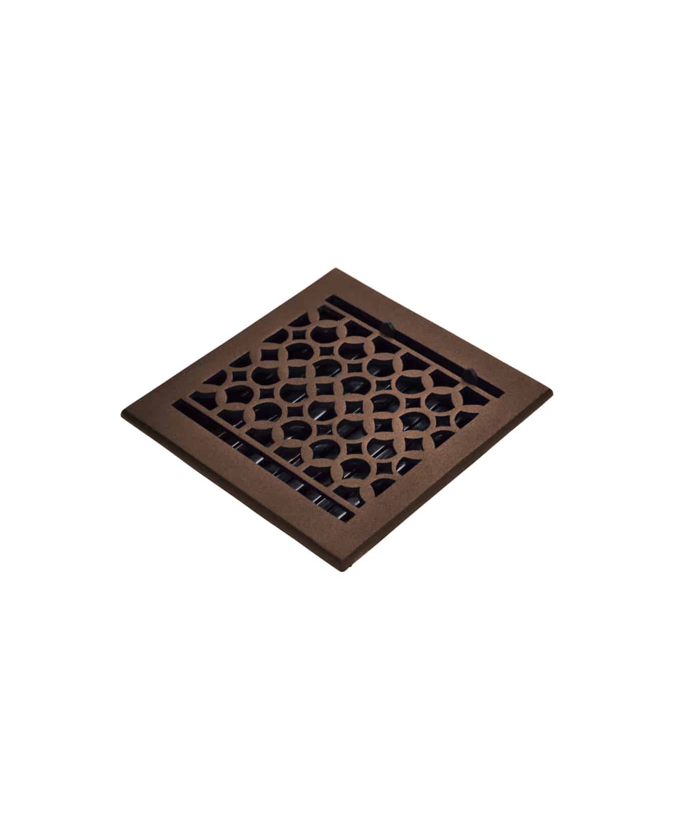 Cast Iron Floor Vent Cover / Register Size: 8″ x 8″ with Damper top faceplate outer size 9-1/2″ x 10″, thickness 5 mm, Premium Hand Made heavy-duty, durable, walkable – Powder coated Re-paintable for floors and walls-Tudor Mushroom Design (VR 100)