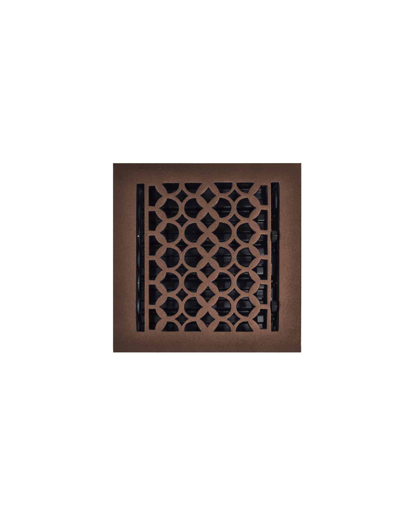 Cast Iron Floor Vent Cover / Register Size: 8″ x 8″ with Damper top faceplate outer size 9-1/2″ x 10″, thickness 5 mm, Premium Hand Made heavy-duty, durable, walkable – Powder coated Re-paintable for floors and walls-Tudor Mushroom Design (VR 100)