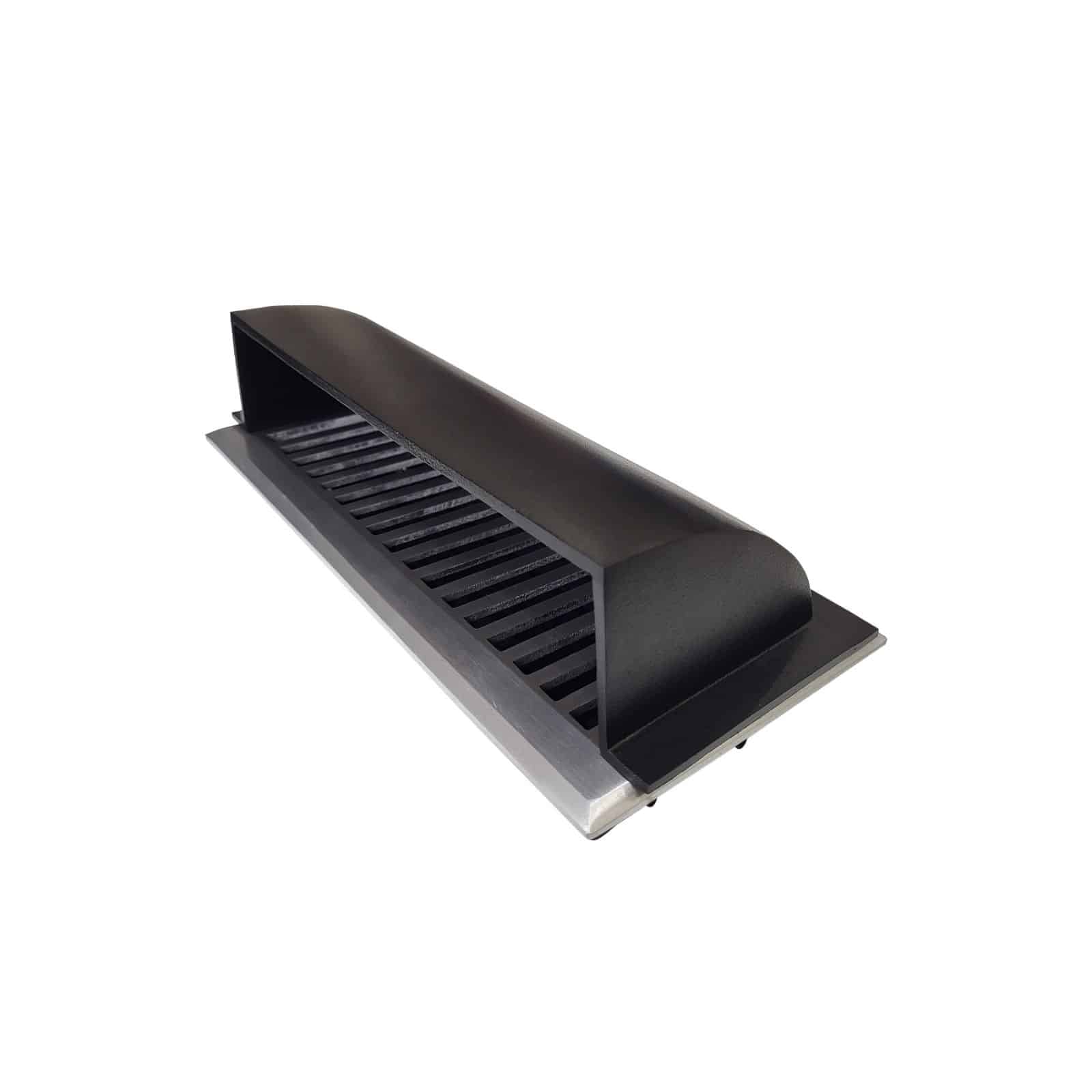 Metal Floor Vent Air Deflector 4"x14"- cast Aluminum HVAC Diverter fits on 4"x14" and 6"x14" Vents. Heavy - duty Vent Cover for Vents Under Furniture, Beds, Sofas, or Curtains - Dome Design Black