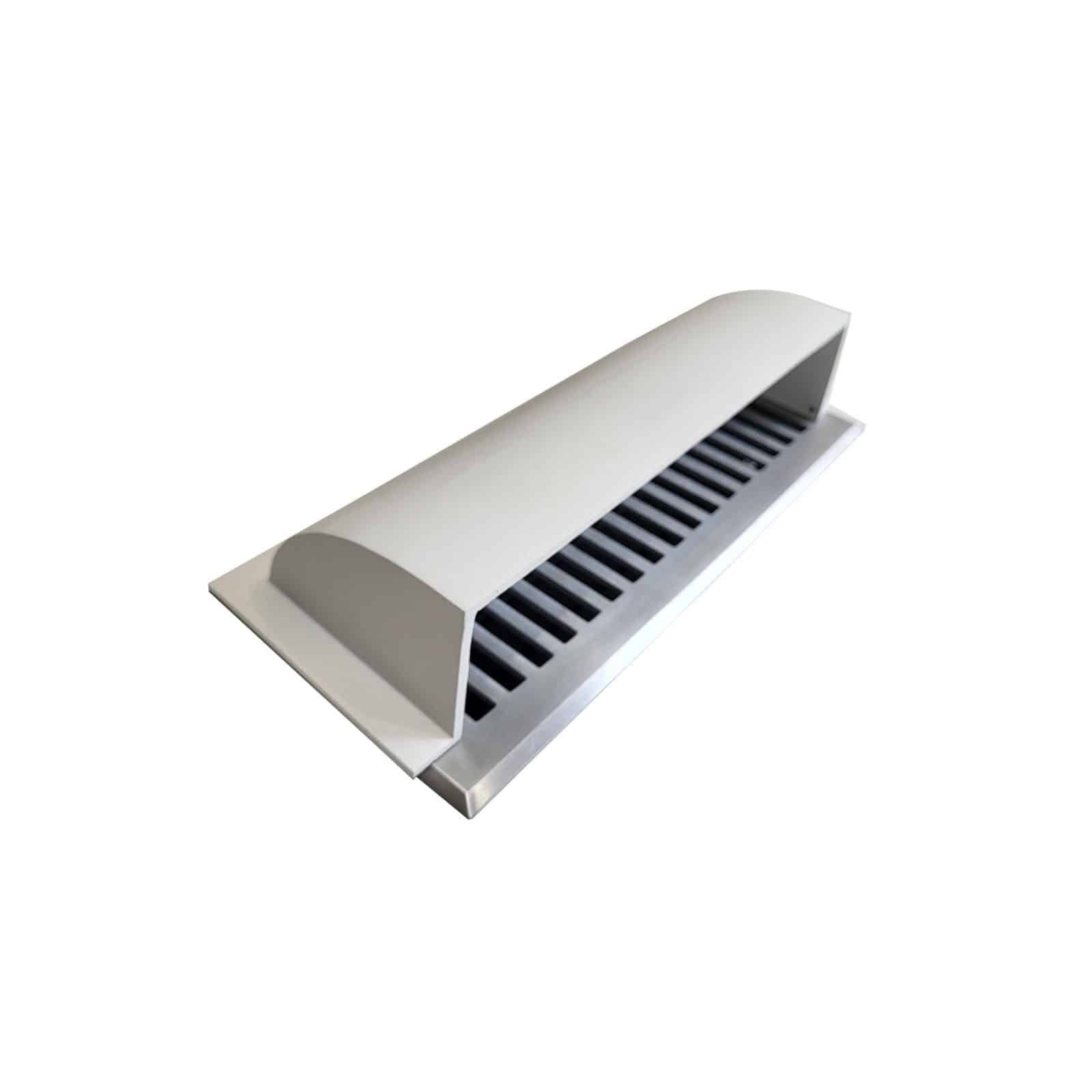 Metal Floor Vent Air Deflector 4"x12"- cast Aluminum HVAC Diverter fits on 4"x12" and 6"x12" Vents. Heavy - duty Vent Cover for Vents Under Furniture, Beds, Sofas, or Curtains - Dome Design White