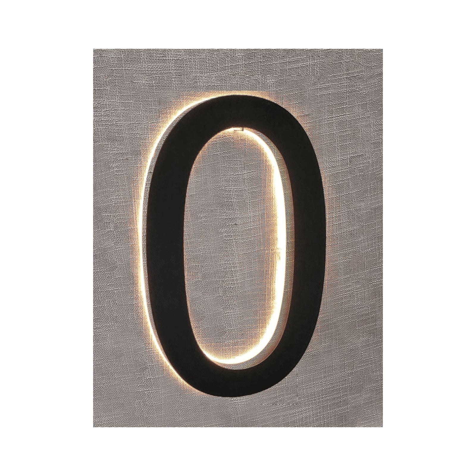 Modern 8″ Backlit Led House Numbers, Prima 0 To 9