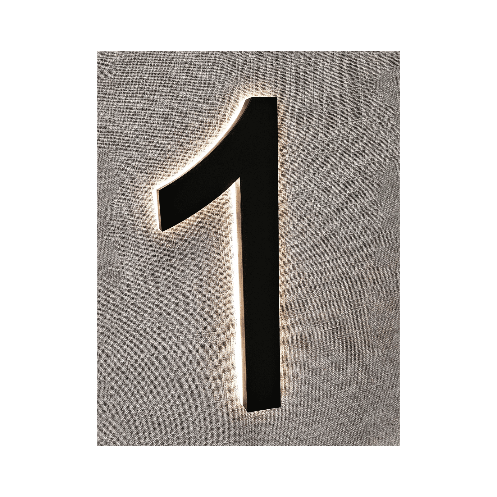 Modern 8″ Backlit Led House Numbers, Prima 0 To 9
