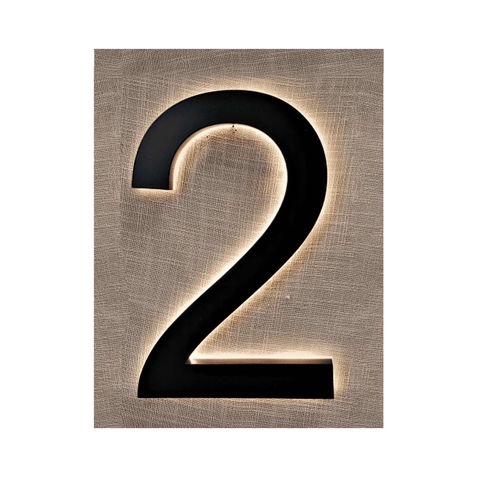 Modern 8″ Backlit Led House Numbers, Prima 0 To 9