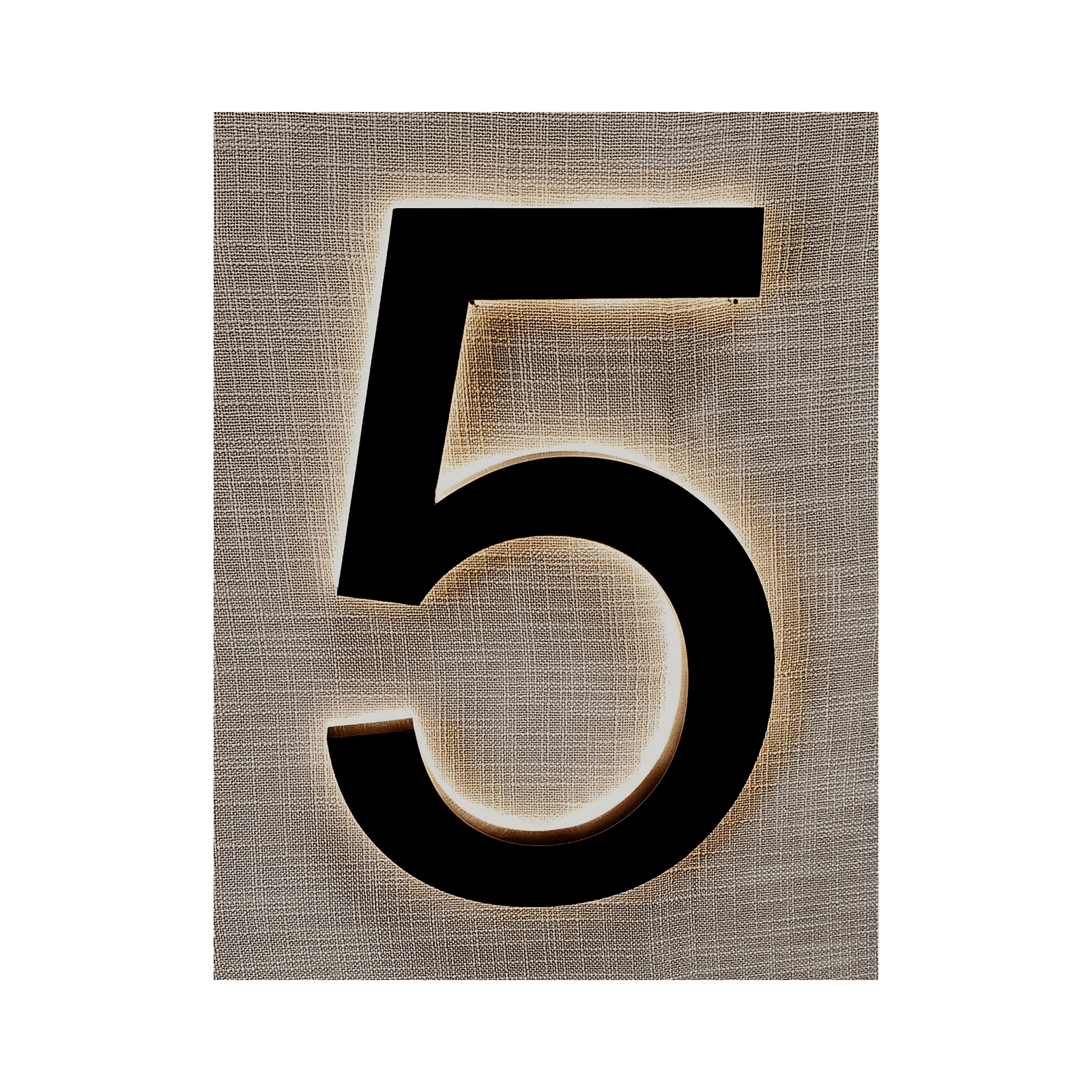 Modern 8″ Backlit Led House Numbers, Prima 0 To 9