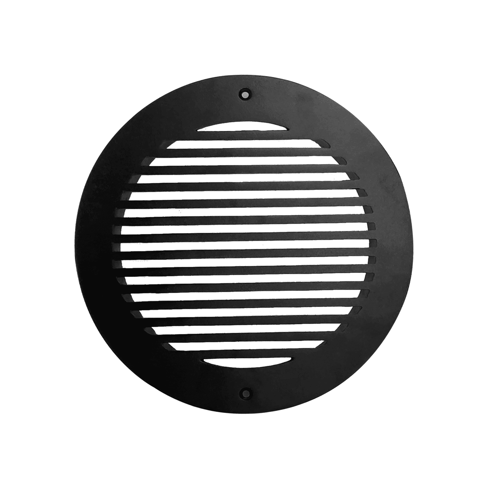 Round Air Vent Duct Grille 8″ Top Faceplate Size 9.65″ HVAC Decorative Duct Cover Cast Aluminum Powder Coated Re-Paintable for Walls, Ceilings, And Floors Without Damper – Modern Linear Design (VR 109)