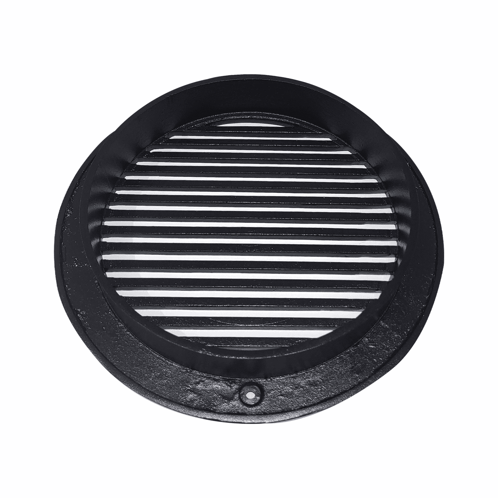Round Air Vent Duct Grille 8″ Top Faceplate Size 9.65″ HVAC Decorative Duct Cover Cast Aluminum Powder Coated Re-Paintable for Walls, Ceilings, And Floors Without Damper – Modern Linear Design (VR 109)