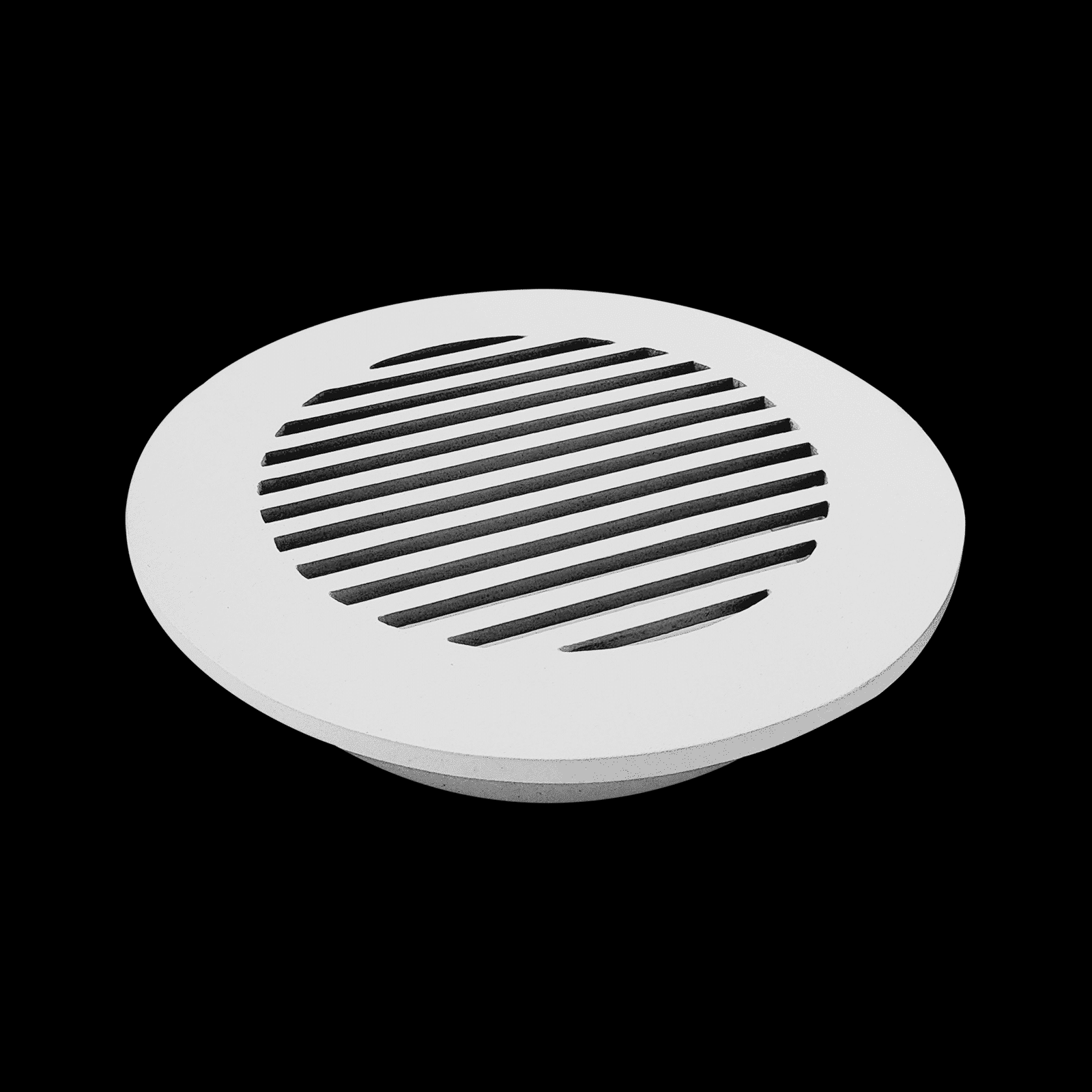 Round Air Vent Duct Grille 8″ Top Faceplate Size 9.65″ HVAC Decorative Duct Cover Cast Aluminum Powder Coated Re-Paintable for Walls, Ceilings, And Floors Without Damper – Modern Linear Design (VR 109)