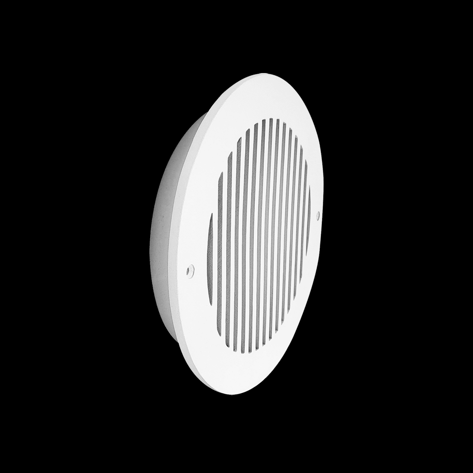 Round Air Vent Duct Grille 8″ Top Faceplate Size 9.65″ HVAC Decorative Duct Cover Cast Aluminum Powder Coated Re-Paintable for Walls, Ceilings, And Floors Without Damper – Modern Linear Design (VR 109)