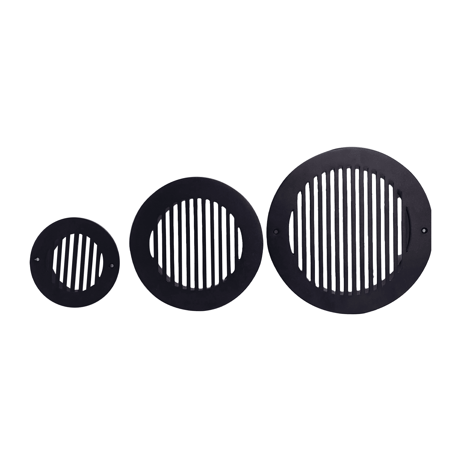 Round Air Vent Duct Grille 8″ Top Faceplate Size 9.65″ HVAC Decorative Duct Cover Cast Aluminum Powder Coated Re-Paintable for Walls, Ceilings, And Floors Without Damper – Modern Linear Design (VR 109)