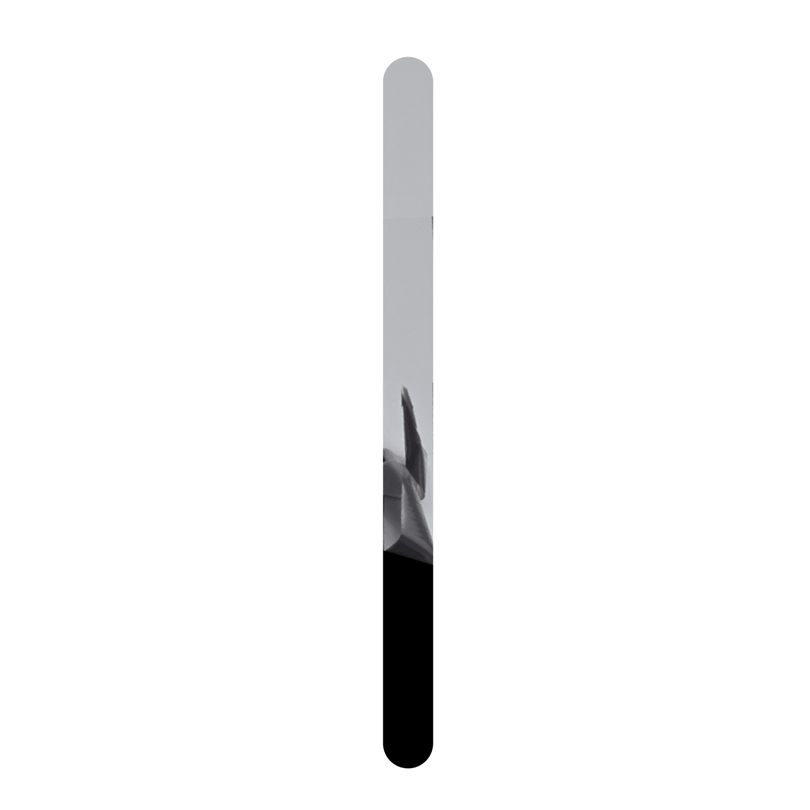 decorative stainless steel flat inlay strip, round head on both sides 60 cm (23.50 inches/ 2.00 ft)