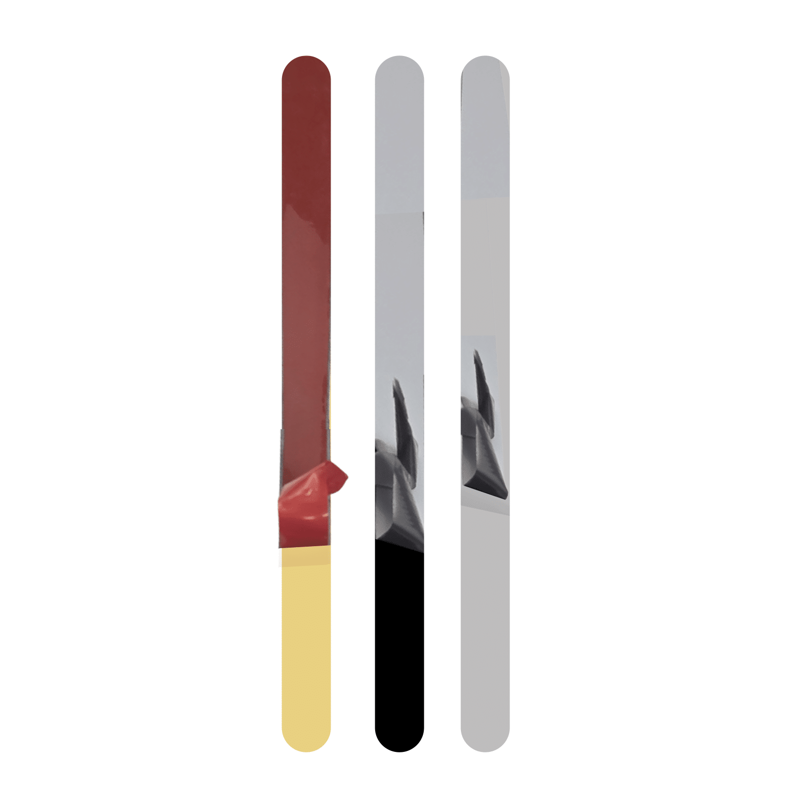 decorative stainless steel flat inlay strip, round head on both sides 60 cm (23.50 inches/ 2.00 ft)