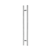 60" Back-to-Back Entry Door Pull / Push Handle - Square ‘H’ Type, Ladder Style Modern Design | Premium 304 Stainless Steel | Satin Brushed Finish