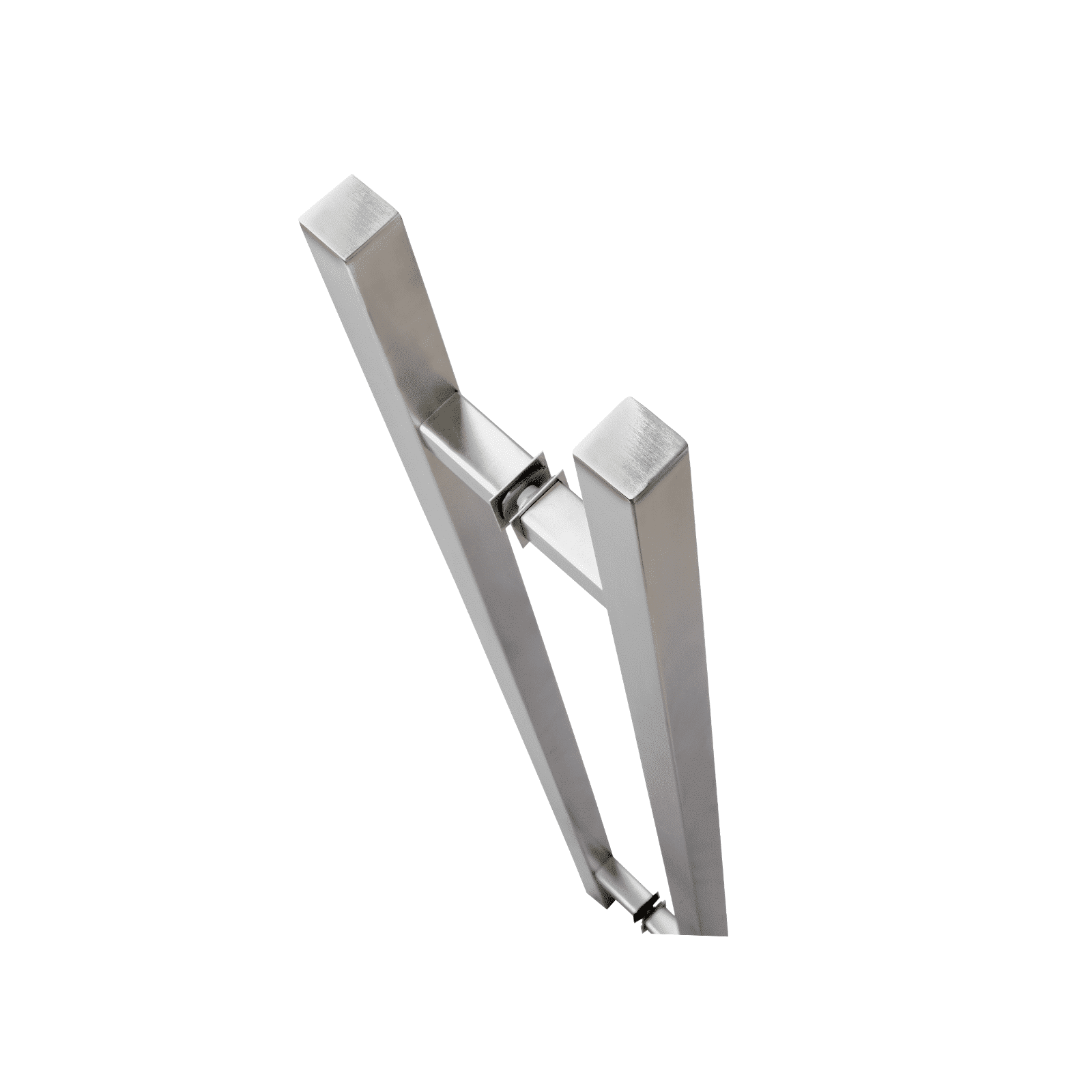 60" Back-to-Back Entry Door Pull / Push Handle - Square ‘H’ Type, Ladder Style Modern Design | Premium 304 Stainless Steel | Satin Brushed Finish