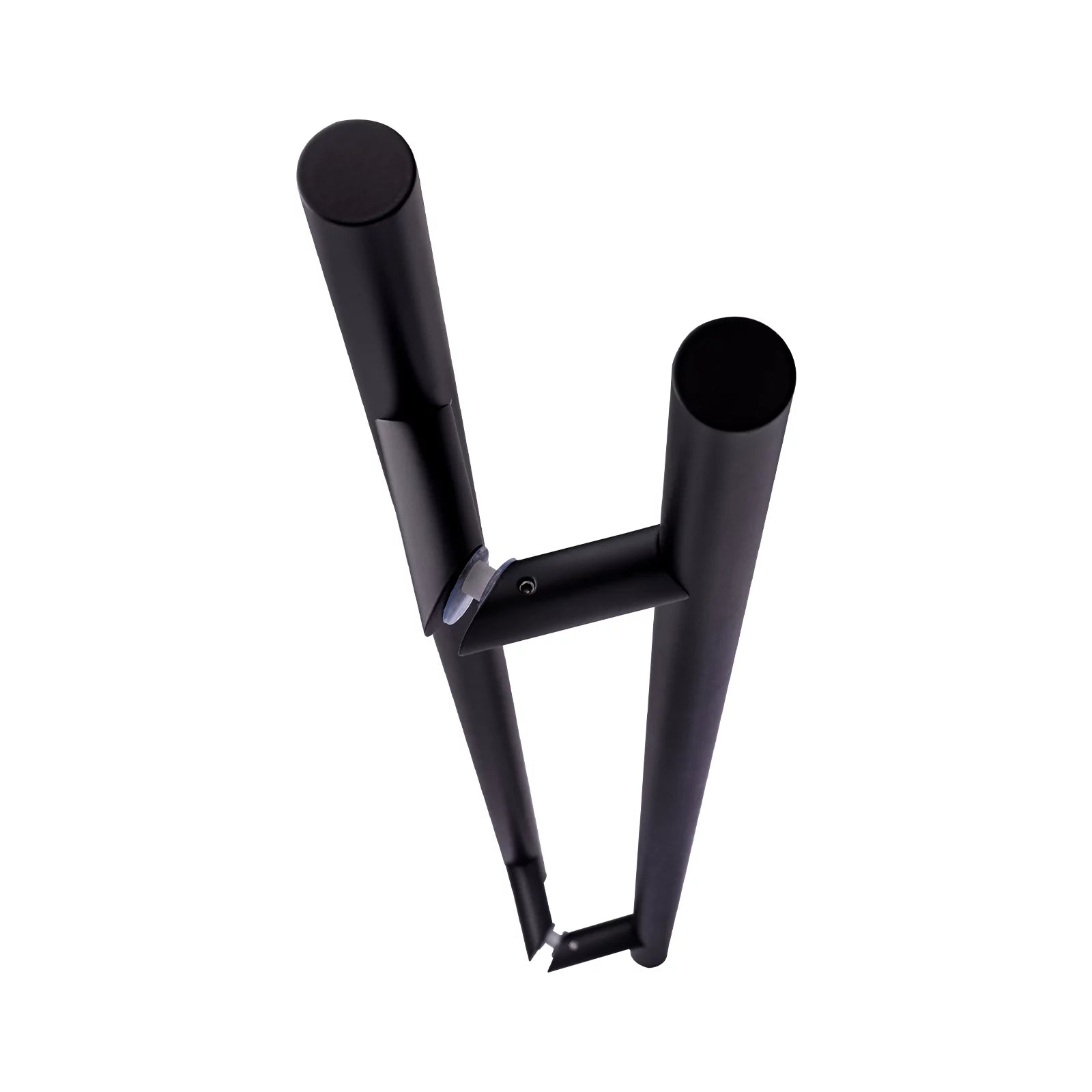 Door Pull Handle Round Offset 'H' Type - 36"  Black