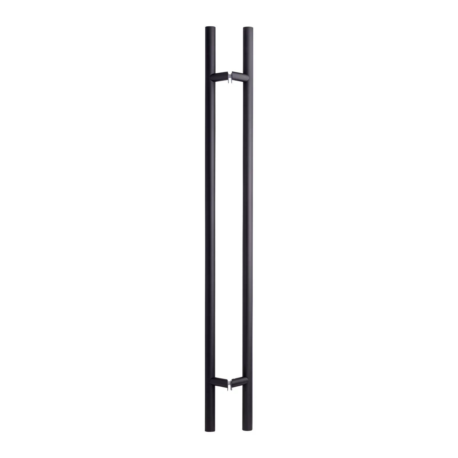 Door Pull Handle Round Offset ‘H’ Type - 72"  Black