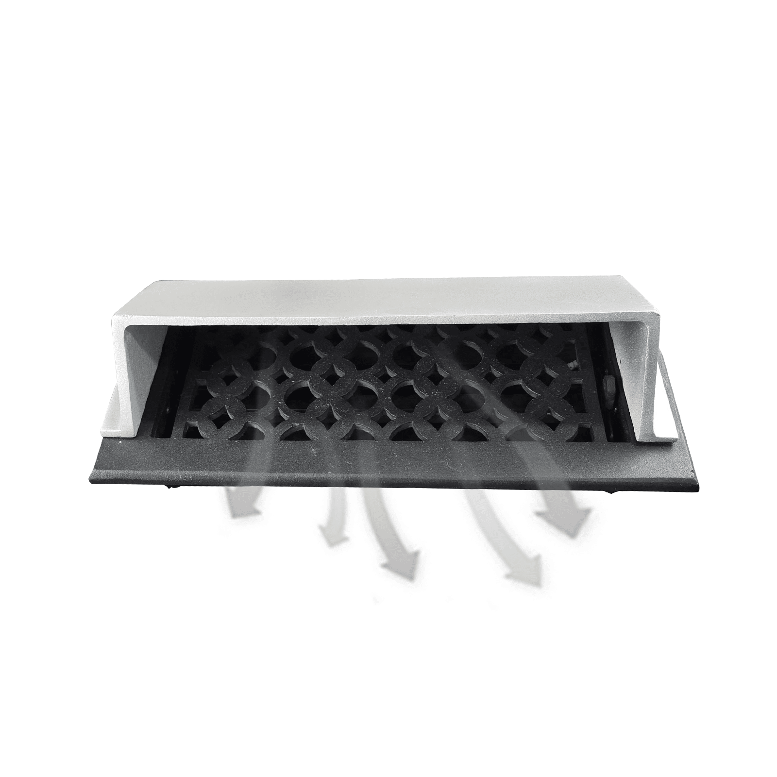 Metal Floor Vent Air Deflector 4"x14" - Heavy-Duty Cast Aluminum HVAC Diverter Cover - Fits multiple standard 4"x14" and 6"x14" Vent openings - Modern Design - Ideal for Use Under Furniture or Curtains
