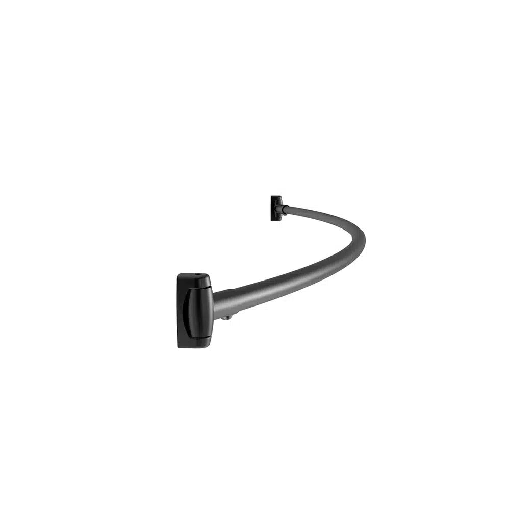 Taymor Shower Rods Adjustable Curved Shower Rod With Swivel Flanges