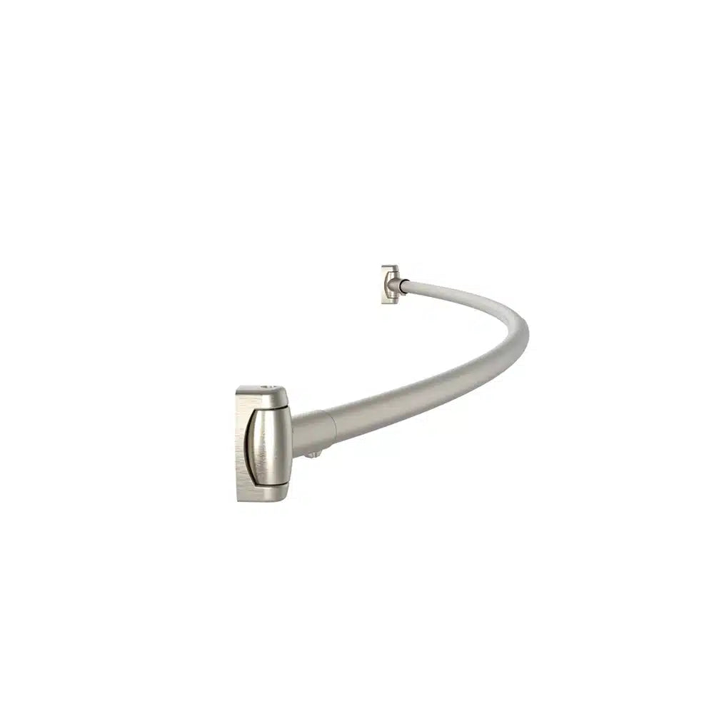 Taymor Shower Rods Adjustable Curved Shower Rod With Swivel Flanges