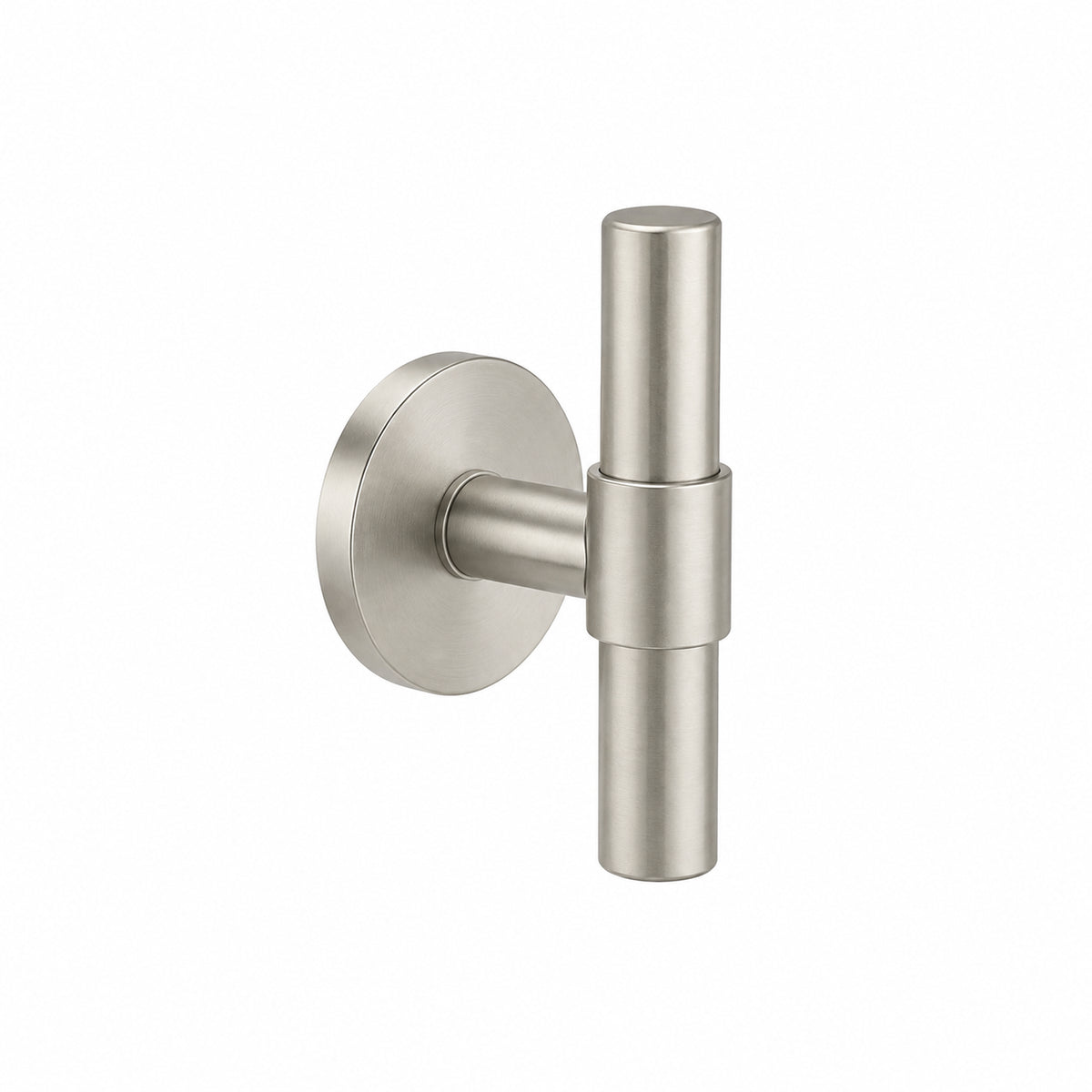 Modern T-Bar Thumb Turn Door Handle Set – 100mm Round Bar, Plain Barrel Design on 62mm Round Rosette | 304 Stainless Steel