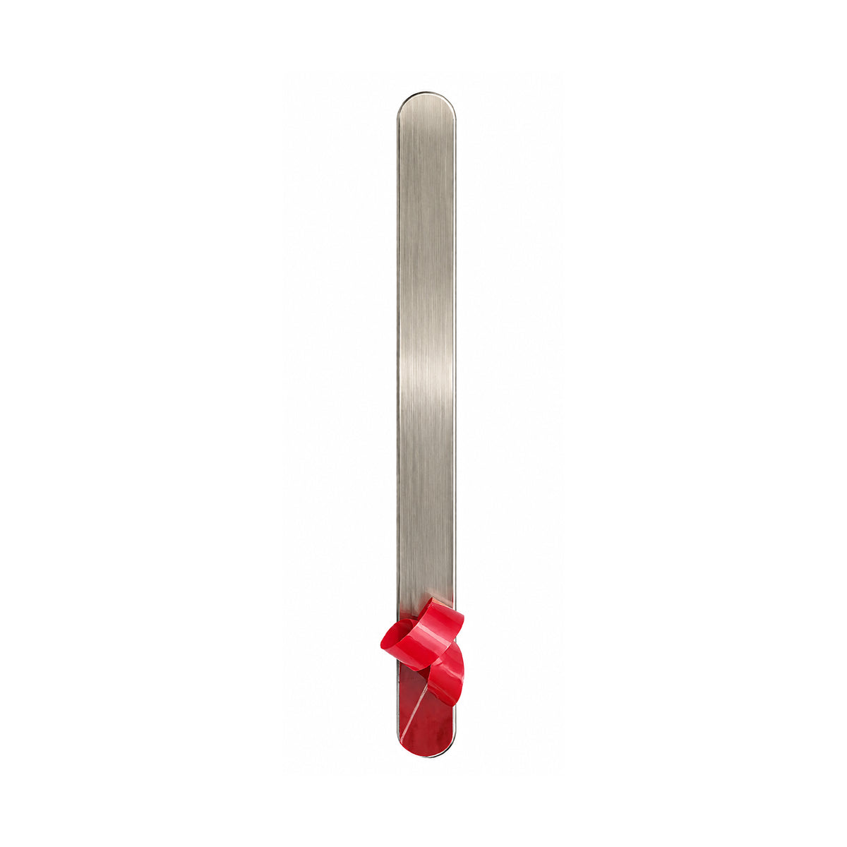 Bande décorative plate en acier inoxydable, tête ronde des deux côtés, 60 cm (23,50 pouces/2,00 pieds)