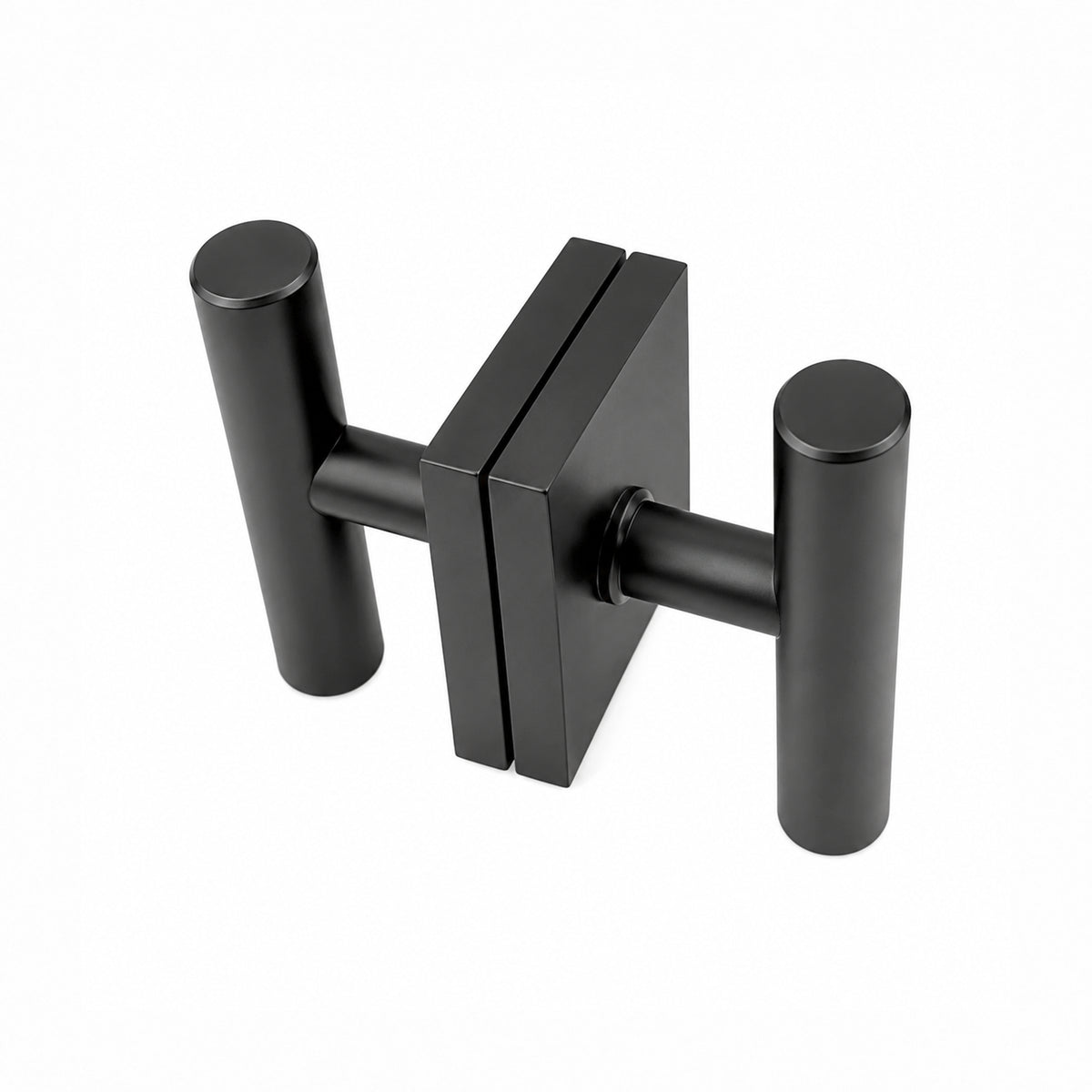 Round T-Bar Thumb Turn Door Handle Set | Plain Design on Square Rosette | 304 Stainless Steel