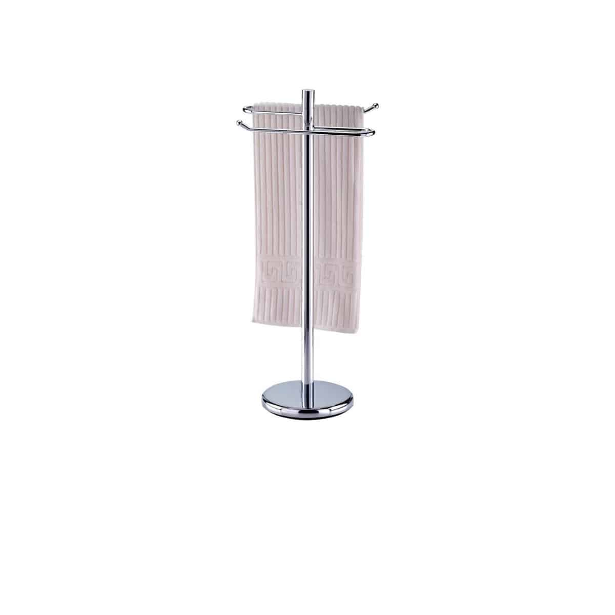 Taymor Floor Standing Bath Towel Valet Polished Chrome