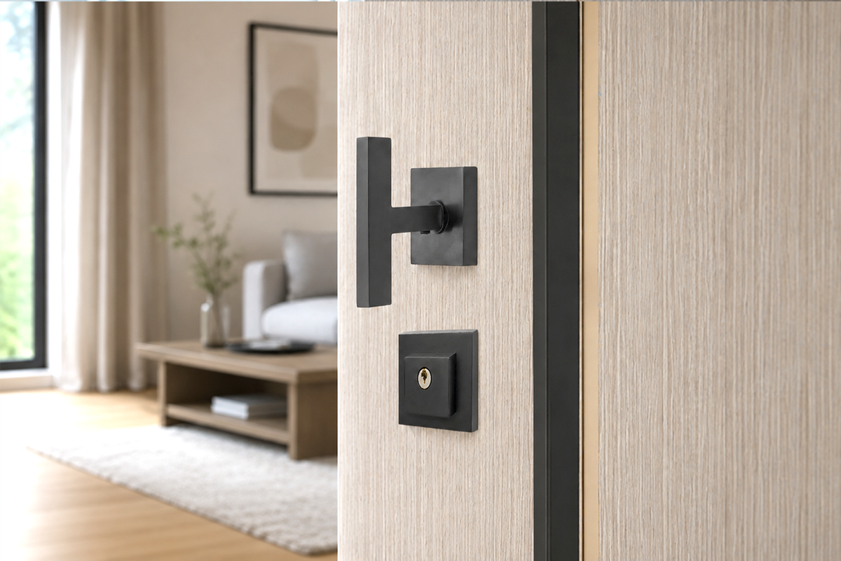 Solid Brass Square Deadbolt for Multipoint Door Locks – 62 x 62 mm Square Rosette