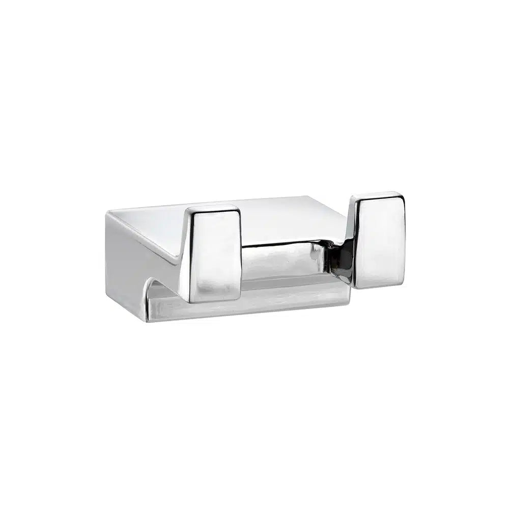 Patère double Taymor Wave en chrome poli