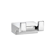 Patère double Taymor Wave en chrome poli