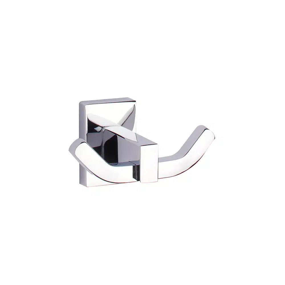 Taymor Sunglow Double Robe Hook – Polished Brass, Metal Wall Hook 02-D9402PB