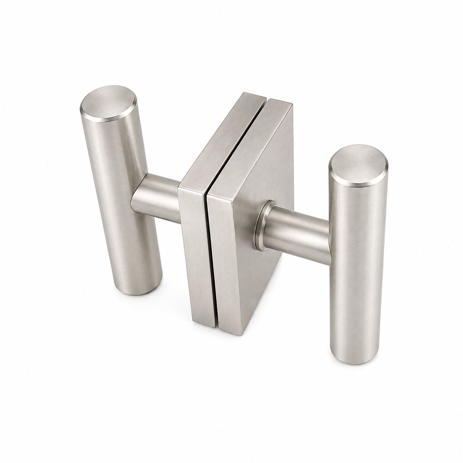 Round T-Bar Thumb Turn Door Handle Set | Plain Design on Square Rosette | 304 Stainless Steel