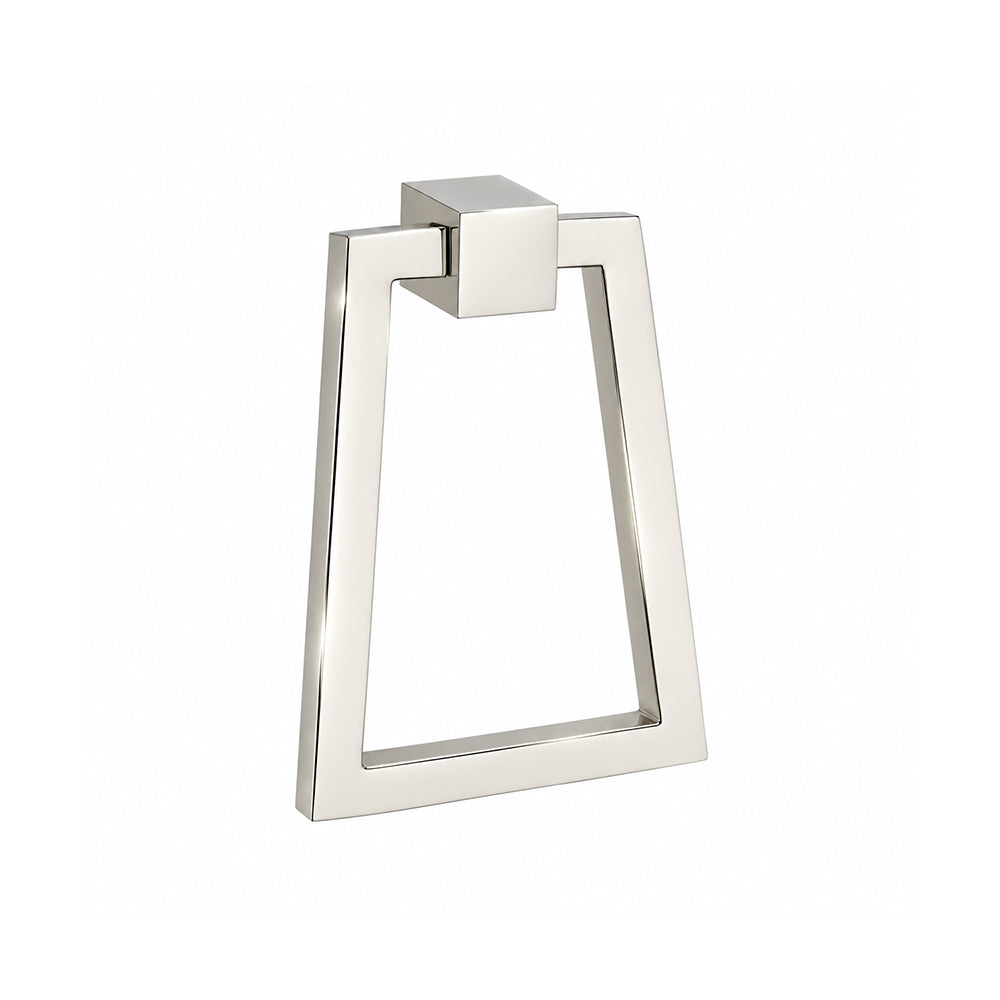 4" Solid Brass Cabinet Drop Ring Pull – Hanging Triangle Trapezoid Design