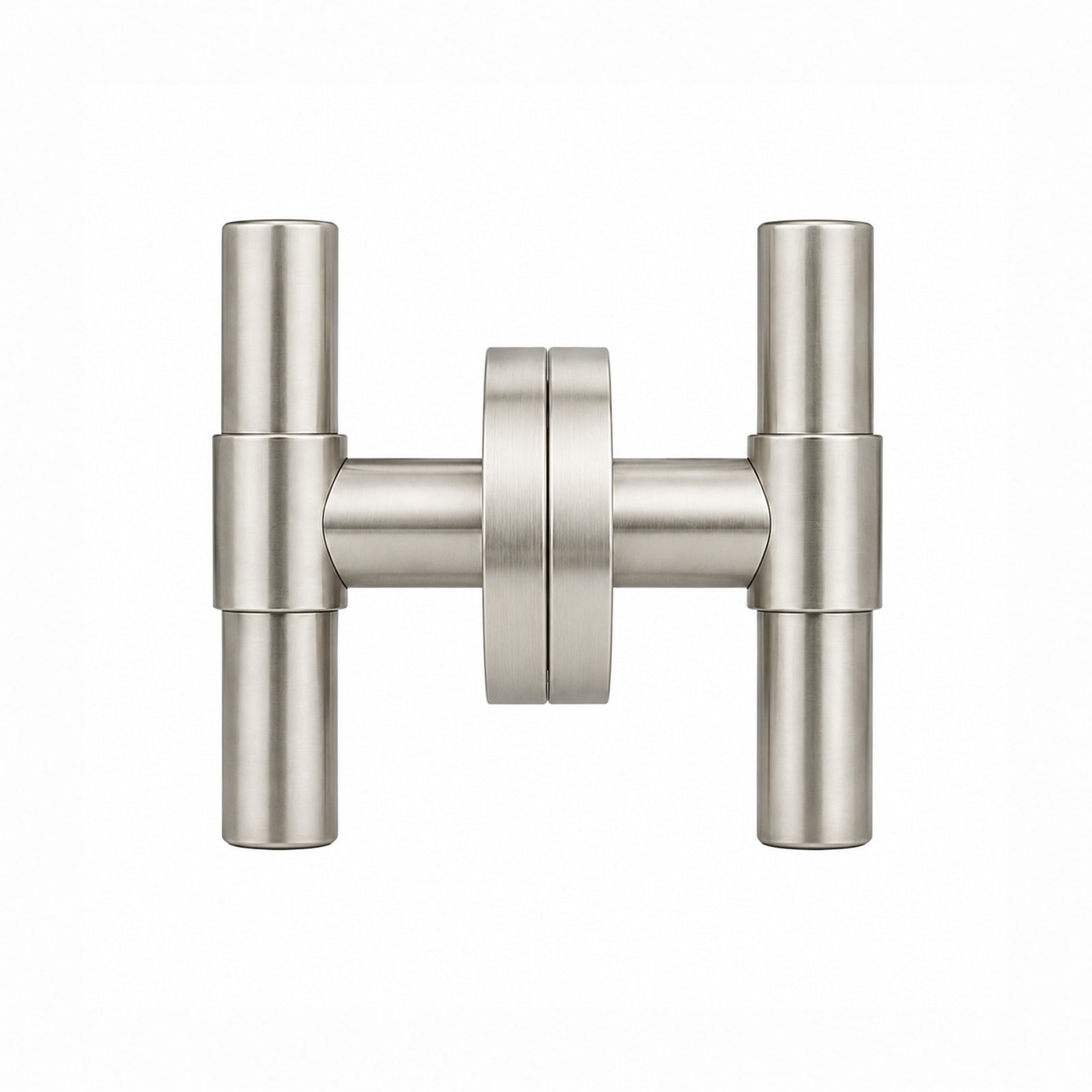 Modern T-Bar Thumb Turn Door Handle Set – 100mm Round Bar, Plain Barrel Design on 62mm Round Rosette | 304 Stainless Steel