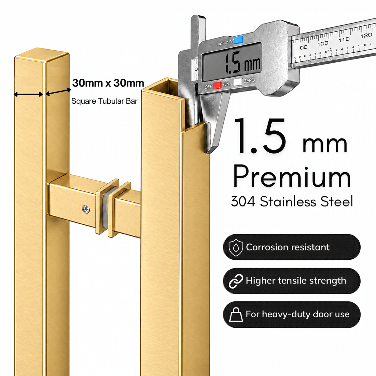 Square tubular premium stainless measurement