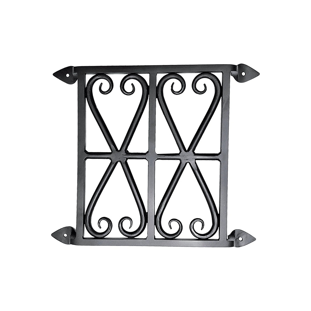 Grille Speakeasy forgée à la main, en fer, taille 12"x10,5" Design victorien 110
